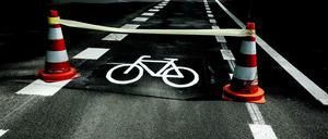 Abgesperrt. Der Senat hat versprochen, mehr für Radwege zu tun.
