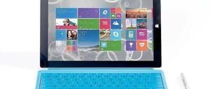 Nicht ganz so flott wie die Pro-Variante, aber dennoch ein probater Notebook-Ersatz: Das Surface 3. Foto: Promo