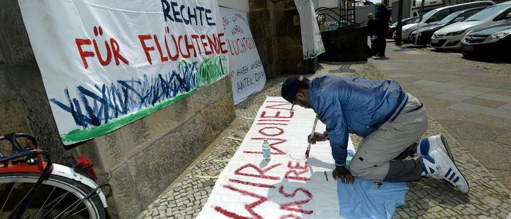 Flüchtlinge kämpfen in Berlin um ihre Rechte.