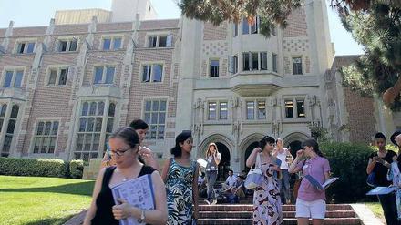 Teures Studium. 12 000 Dollar kostet ein Jahr an der University of California (hier der Campus in Los Angeles).