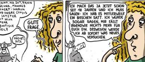 Didi, Stulle & Hannes Richert: Zwei Panels aus Fils aktuellem Abschied-Strip.