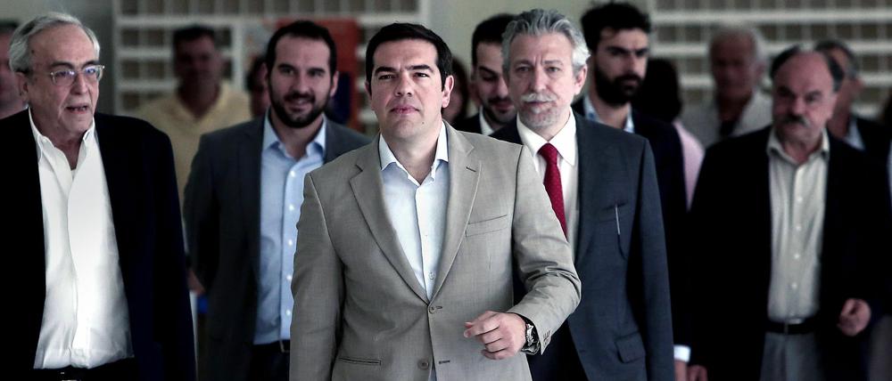 Der griechischeRegierungschef Alexis Tsipras auf dem Weg zu den jüngsten Verhandlungen.