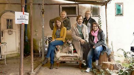 Die Stars vor und hinter der Kamera: Adèle Haene (Schauspielerin), Chris Kraus (Régie), Lars Eidinger (Schauspieler), Danny Krausz und Kathrin Lemme (beide Produktion)