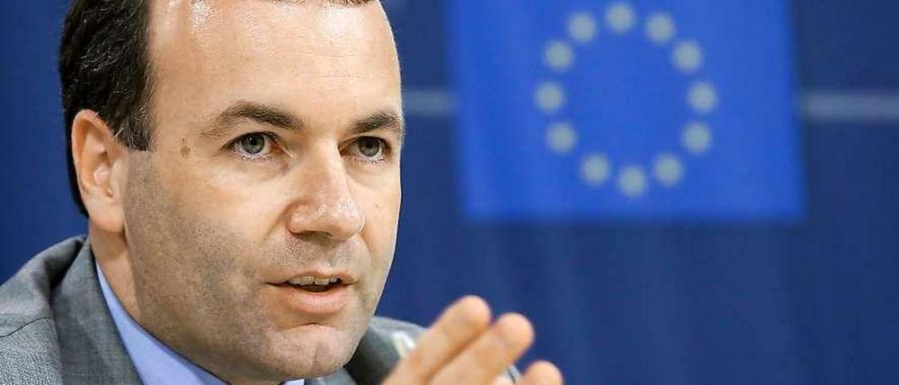 Der Vorsitzende der konservativen EVP-Fraktion im Europaparlament, Manfred Weber (CSU).