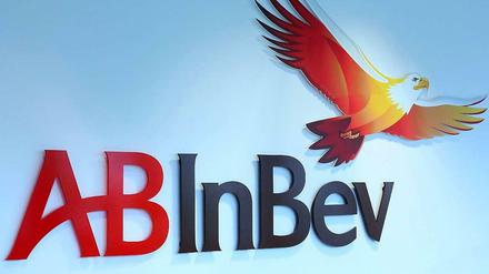 Das Logo des weltgrößten Brauereikonzerns AB Inbev.