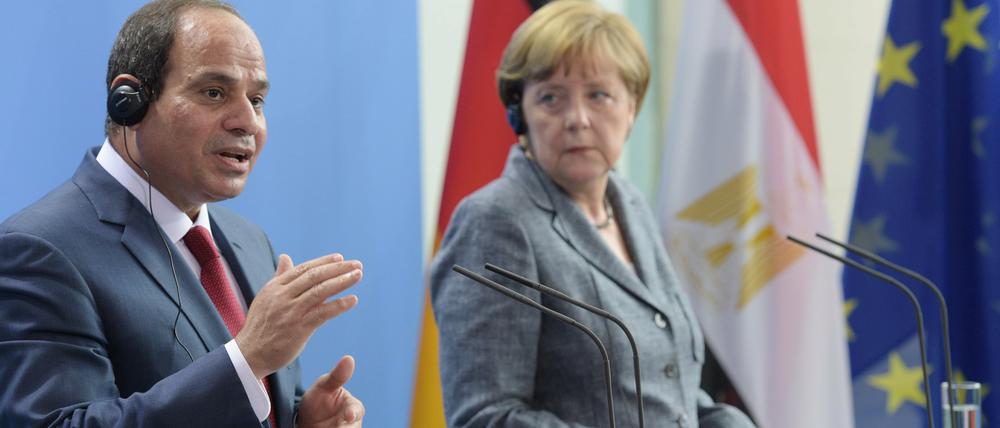 Der ägyptische Präsident Abdel Fattah al-Sisi verteidigt in Berlin die Justiz seines Landes.