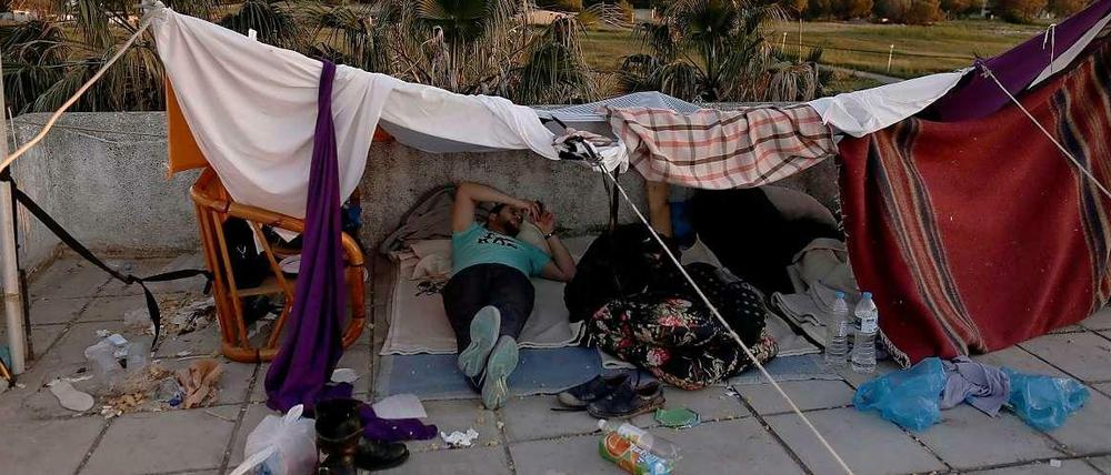 Auf der griechischen Insel Kos leben viele Flüchtlinge auf der Straße.