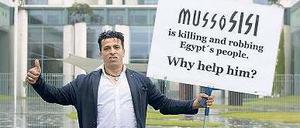 Auch vor dem Kanzleramt gibt es Demonstrationen gegen al Sisi. 