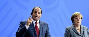 Der ägyptische Staatspräsident al Sisi und Bundeskanzlerin Angela Merkel (CDU) in Berlin.