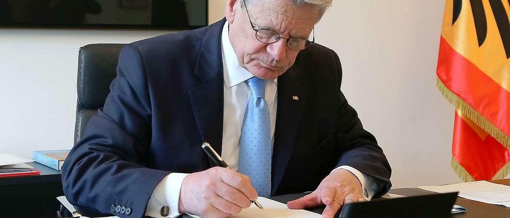 Der Bundespräsident hat das Recht, Gesetze zu unterschreiben - und sie zu stoppen.