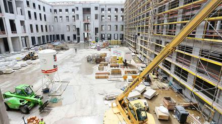 Die Baustelle des Stadtschlosses im Mai 2015.