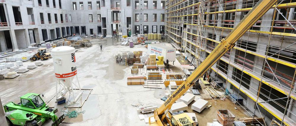 Die Baustelle des Stadtschlosses im Mai 2015.
