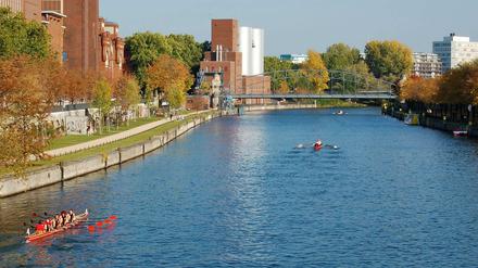 Die Spree an der Charlottenburger Mierendorff-Insel.