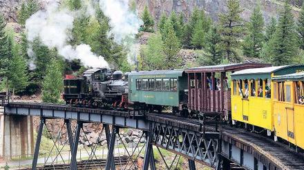 Hol’s der Teufel, mag sich der Lokführer der Georgetown Loop Railroad jeden Tag sagen, wenn er die Devil’s Gate High Bridge über dem Clear Creek befährt.
