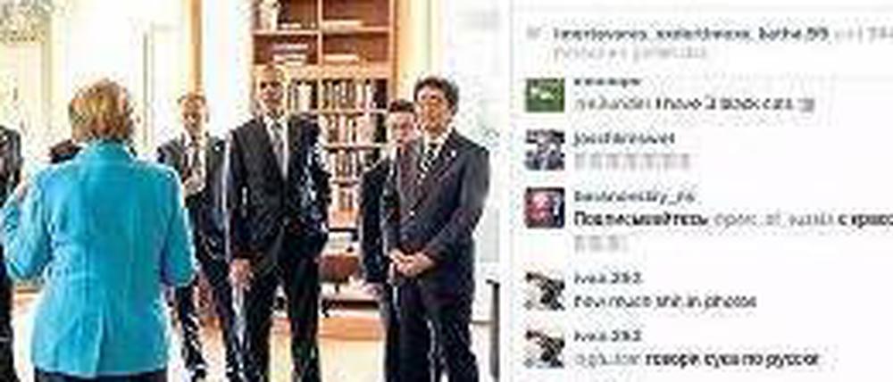 Ziel der professionellen Hetzer ist derzeit auch das Instagram-Profil von Angela Merkel. Kommentare in kyrillischer Schrift werden vom Bundespresseamt nun gelöscht.