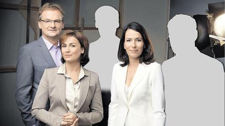Ab 2016 talken nur noch Frank Plasberg, Sandra Maischberger und Anne Will (v.l.n.r.) für die ARD. Reinhold Beckmann und Günther Jauch sind dann nicht mehr dabei.