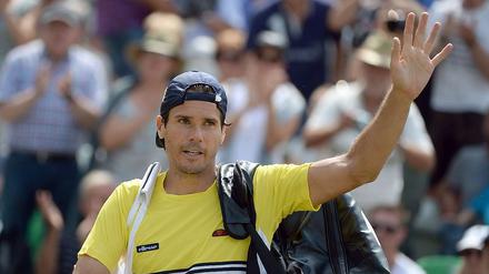 Tommy Haas verabschiedet sich nach seiner Niederlage im Achtelfinale.