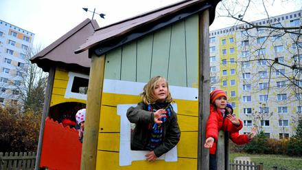Lichtenberg ist mittlerweile beliebt bei Familien. Die Integrationskita "Hand in Hand" in der Salvador-Allende-Straße hat sich spezialisiert auf die Eingliederung von Kindern mit und ohne Handicap.