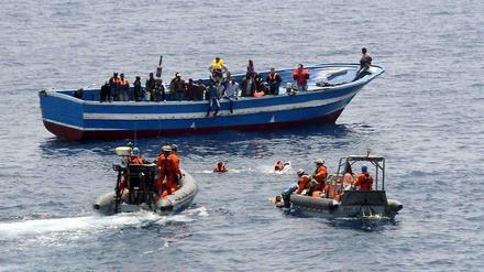 Flüchtlinge im Mittelmeer.