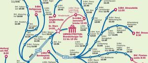 Die Route der Sternfahrt am Sonntag.