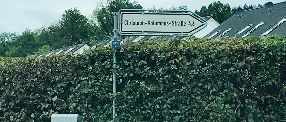Die Christoph-Kolumbus-Straße in Berlin-Kladow.