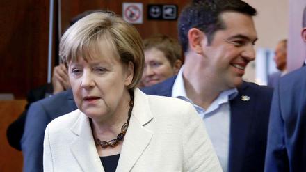Kanzlerin Angela Merkel und der griechische Regierungschef Alexis Tsipras beim EU-Lateinamerika-Gipfel in der vergangenen Woche in Brüssel.