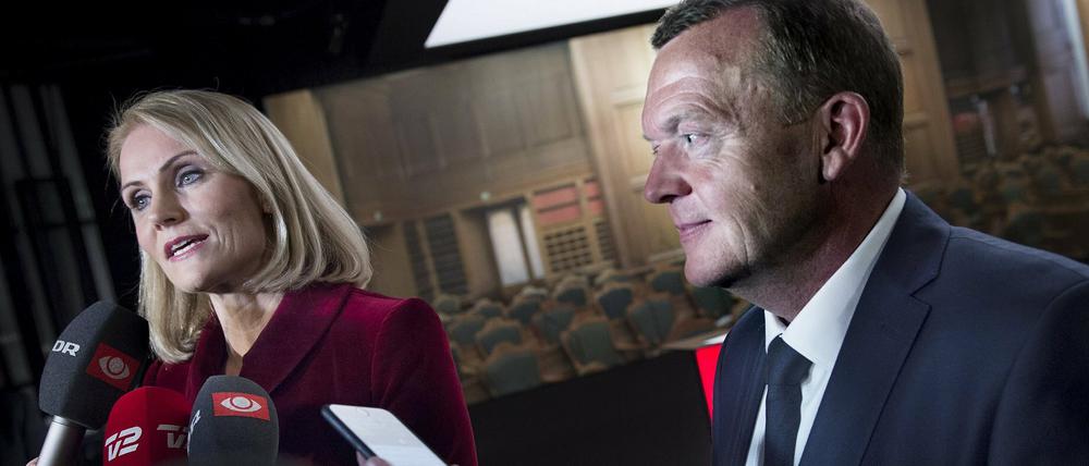 Die Kontrahenten: Dänemarks noch amtierende Ministerpräsidentin Helle Thorning-Schmidt und Oppositionsführer Lars Løkke Rasmussen.
