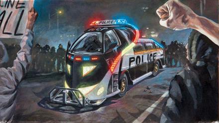 Die Stadt als Moloch: In der Welt von „Hemispheres“ herrschen Hyperkapitalismus und Polizei-Willkür.