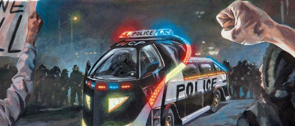 Die Stadt als Moloch: In der Welt von „Hemispheres“ herrschen Hyperkapitalismus und Polizei-Willkür.