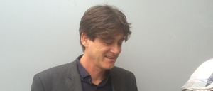 Impressionen von der Preisverleihung, getwittert vom Grimme Institut: Lorenz Maroldt (l.) in Köln.