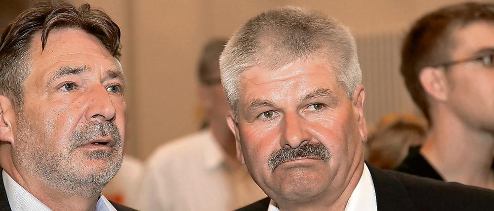 Ewige Rivalen: Der Potsdamer Oberbürgermeister Jann Jakobs (SPD) und der Linkenpolitiker Hans-Jürgen Scharfenberg.