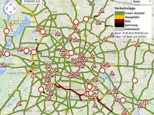 Ziemlich viel Verkehr auf dem Stadtring - wer ausweichen kann, sollte es tun.