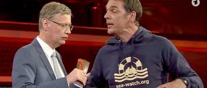 Harald Höppner, hier zu Gast bei Günther Jauch, hat Sea-Watch gegründet.
