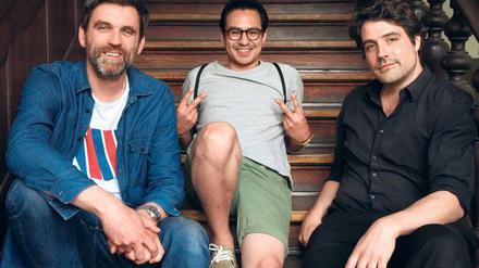 Drei von sechs Lola-Kandidaten (v.l.): Sebastian Schipper ("Victoria"), Burhan Qurbani ("Wir sind jung, wir sind stark") und Johannes Naber ("Zeit der Kannibalen").