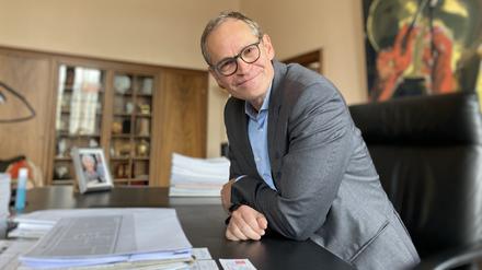 Michael Müller in seinem Büro im Roten Rathaus.