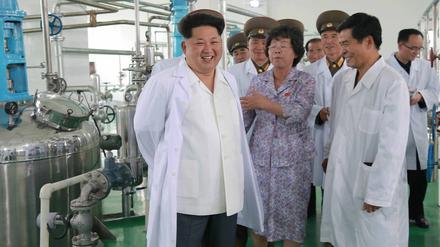 Kim Jong Un im Labor. Hat Nordkorea ein Allheilmittel erfunden? Dies ist zumindest aus dem diktatorischen Staat zu vernehmen.