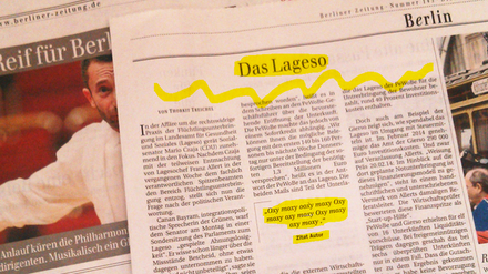 Wegen eines Stromausfalls war die Frühausgabe der "Berliner Zeitung" nicht ganz fertig.