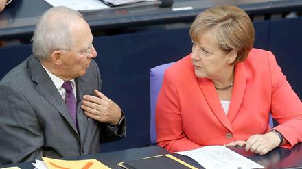 Wolfgang Schäuble und Angela Merkel.