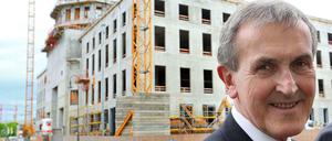 Was wird Gründungsintendant Neil MacGregor aus dem Humboldt-Forum machen? MacGregor beim Rundgang durch den Rohbau Anfang Mai.