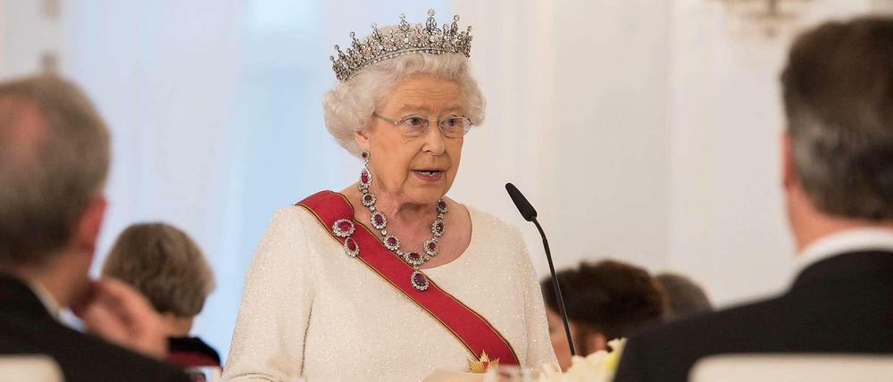 Die Queen bei ihrer Tischrede.
