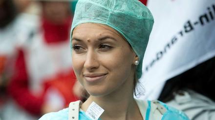 Eine von vielen. Charité-Streikende im Sommer 2015 vor dem Gesundheitsministerium.