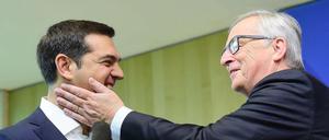 Griechenlands Premier Alexis Tsipras und EU-Kommissionspräsident Jean-Claude Juncker in Brüssel