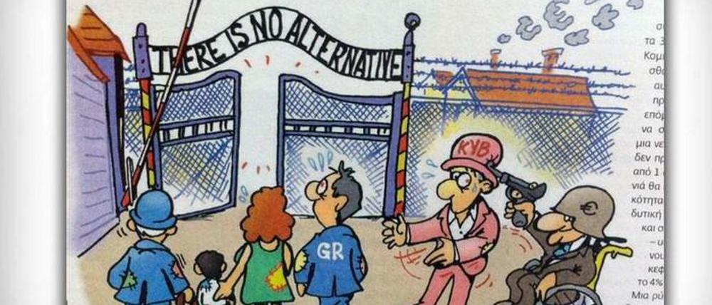 Heftig: Nazi-Karikatur in griechischer Wochenzeitung