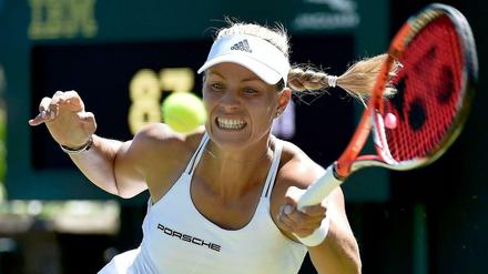 Angelique Kerber war ziemlich gut drauf am Dienstag.