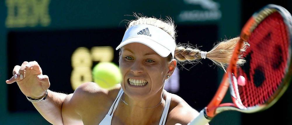 Angelique Kerber war ziemlich gut drauf am Dienstag.