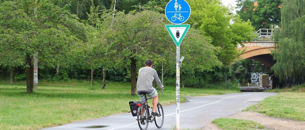 Es muss nicht immer die Schönhauser Allee sein. Von Pankow aus kommt man auch über den Mauerradeweg und den Pankeradweg in die Stadt.