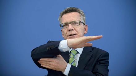 Bundesinnenminister Thomas de Maiziere am Dienstag bei der Vorstellung des Verfassungsschutzberichts.