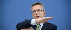 Bundesinnenminister Thomas de Maiziere am Dienstag bei der Vorstellung des Verfassungsschutzberichts. 