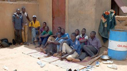 Flüchtlinge in Niger, die nach Europa weiterreisen wollen.