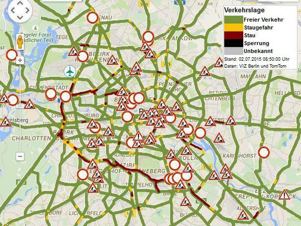 Nach zwei Unfällen auf dem Stadtring hat sich der Verkehr am Morgen erheblich gestaut.